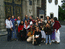 Группа путешественников возле церкви после совершения обряда приношения дара Святой Деве Гваделупской